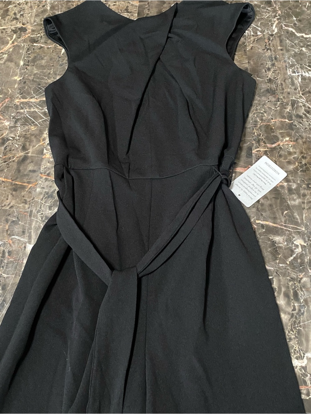 Tahari Cross Neck Tie Waist Wide Leg Jumpsuit - Picture 9 of 10